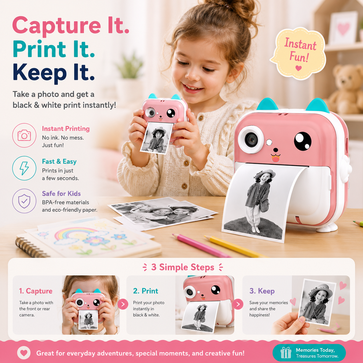 SnapPrint Kids Camera